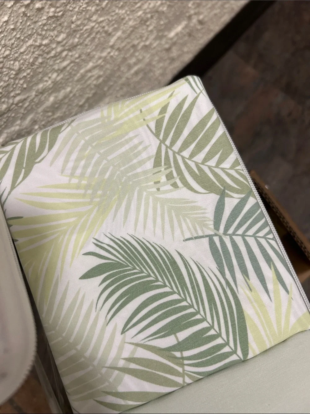 Home Reflections KING SIZE Tropical Leaf & Sage Green DOUBLE SHEET SET NEW w BOX